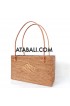 Ata rattan straw beach bag handwoven pattern balinese style